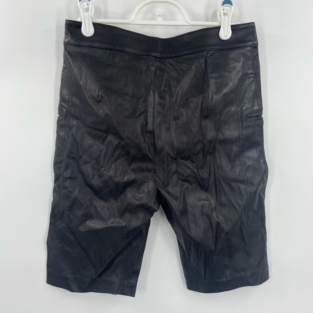 Marissa Webb Leather‎ Shorts Black Size 6 - Picture 6 of 10